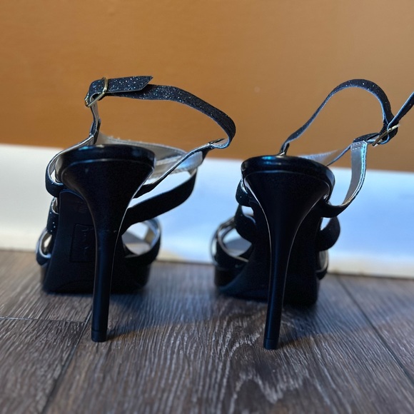 glittery sparkling heeled sandals - Picture 3 of 7